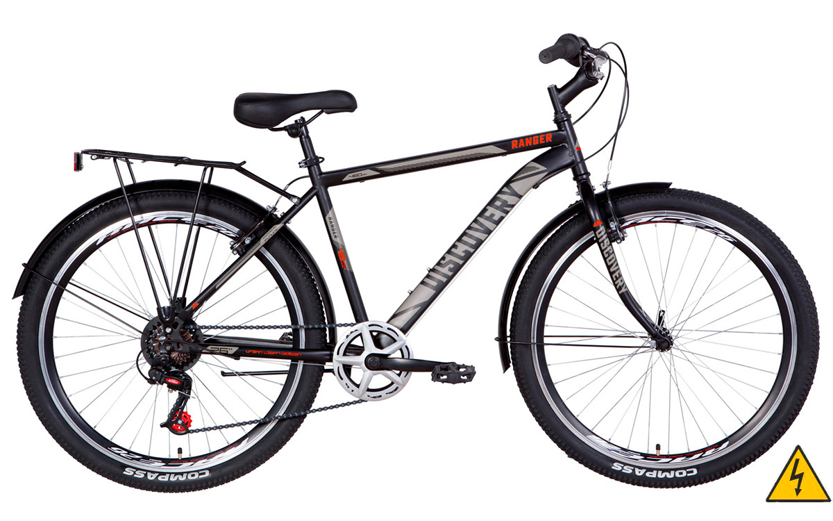 Электровелосипед 26" Discovery RANGER 26" 350W (2021) 2021 Черно-оранжевый